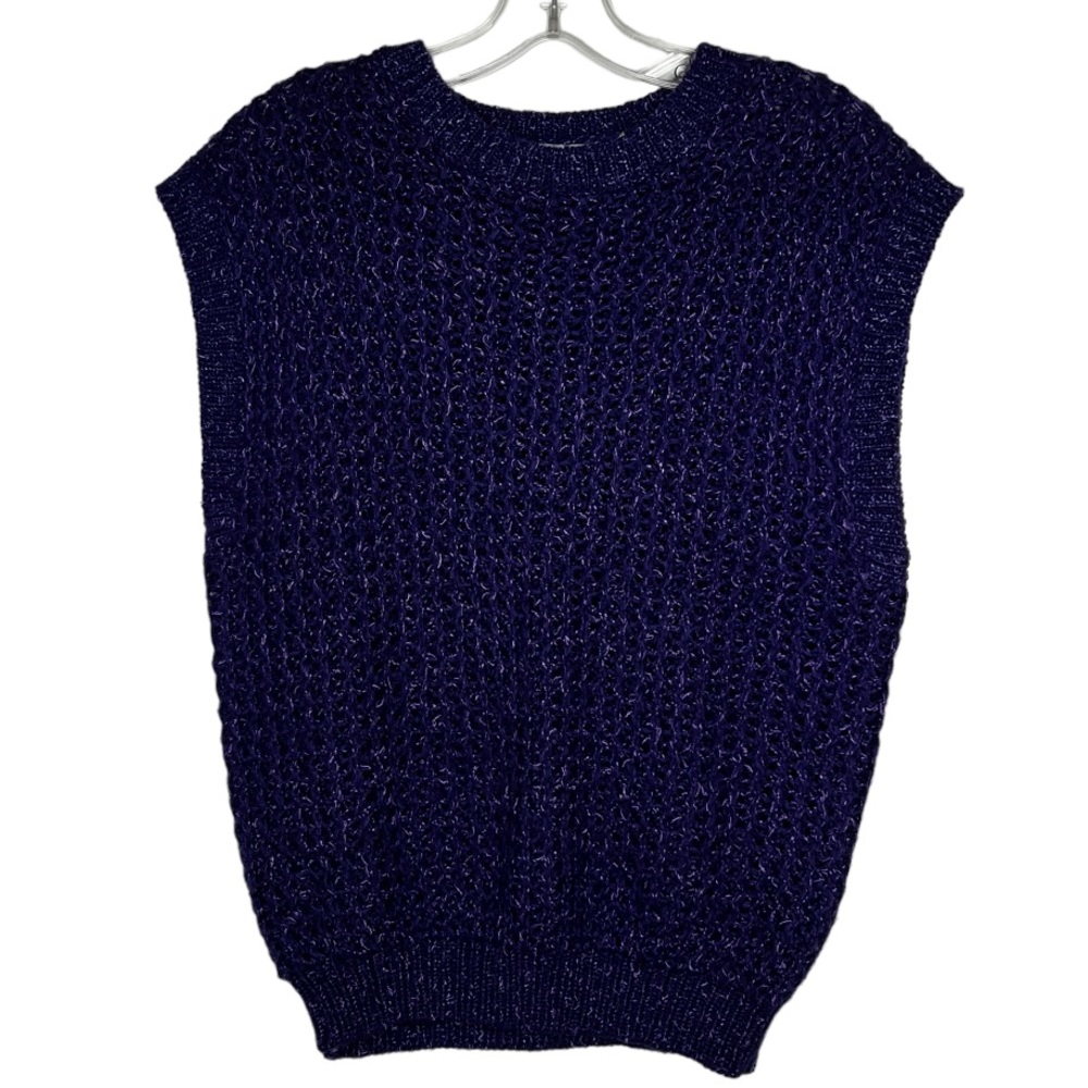 Vintage Rrrrruss Acrylic Wool Sleeveless Purple Sweater